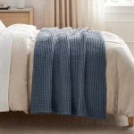 Levtex Home Waffle Blanket - Navy