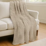 Levtex Home Waffle Blanket Throw - Natural