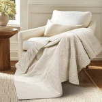 Levtex Home Cloud Waffle Quilted Throw - Undyed Cream