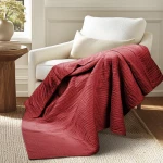Levtex Home Cloud Waffle Quilted Throw - Red