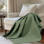 Levtex Home Cloud Waffle Quilted Throw - Forest Green