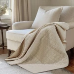 Levtex Home Cloud Waffle Quilted Throw - Flax Beige