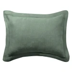 Levtex Home French Flax Washed Linen Pillow Sham Set - Forest Green