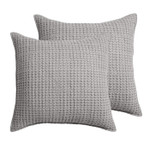 Levtex Home Mills Waffle Euro Sham Set of 2 - Grey