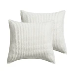 Levtex Home Mills Waffle Euro Sham Set of 2 - Cream