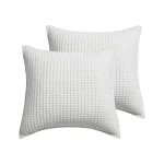 Levtex Home Mills Waffle Euro Sham Set of 2 - Bright White