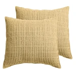 Levtex Home Mills Waffle Euro Sham Set of 2 - Ochre