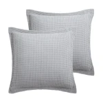 Levtex Home Mills Waffle Euro Sham Set of 2 - Grey Pewter