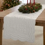 Levtex Home O Christmas Tree Table Runner - White