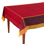 Jacquard Weave French Tablecloth - Olea Red