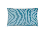 Lili Alessandra Zebra Small Rectangle Pillow - Seafoam Velvet / Ivory Beads