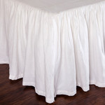 Pom Pom at Home Gathered Linen Bed Skirt -White
