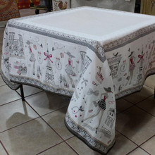 weave tablecloth jacquard mademoiselle tapestry pink french