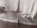 Lili Alessandra Casablanca Tailored Bedskirt - White Linen