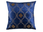 Lili Alessandra Audrey Square Pillow - Navy Velvet / Gold Print