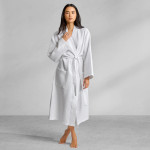 Kassatex Home Hotel Waffle Kimono Robe - White