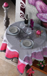 Jacquard Weave French Tablecloth - Barocos Grey