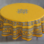 Provence Jardin Coated Cotton Tablecloth - Yellow
