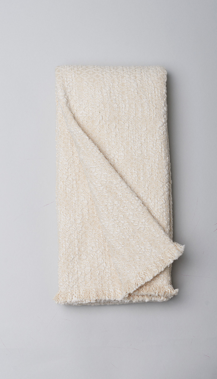 Amity Home Orie Ivory Cotton Throw