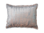 Lili Alessandra Moderne Standard Sham - Blush Velvet with Silver Print