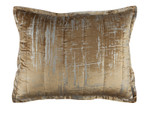 Lili Alessandra Moderne Standard Sham - Straw Velvet with Silver Print