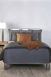 Ann Gish Flannel Coverlet Set - Grey 