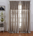 Amity Home Ruched Linen Curtain - Natural