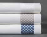 DownTown Company Dot Sheet Set - White/Smokey Grey