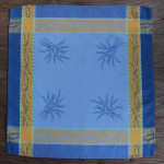 Jacquard Weave Cotton Napkin - Pouquet Blue/Yellow