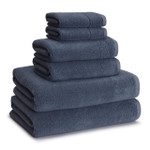 Kassatex Kyoto Cotton-Bamboo Towels - Ink (Set of 2)