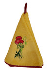 Provence Poppy Round Terrycloth Towel - Yellow 