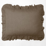 Amity Home Basillo linen Dutch Euro Pillow - Walnut Brown