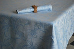 Le Cluny Chambord Blue French Linen Tablecloths