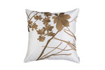 Lili Alessandra Leaf Square Pillow - Ivory Silk