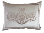 Lili Alessandra Paris Standard Pillow - Ivory Velvet / Champagne Velvet