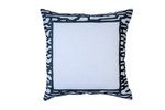 Lili Alessandra Christian Euro Pillow - White Linen / Midnight Velvet Applique