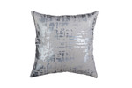 Lili Alessandra Moderne Square Pillow - Ivory Velvet / Platinum Foil