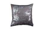 Lili Alessandra Moderne Square Pillow - Plum Velvet / Platinum Foil