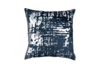 Lili Alessandra Moderne Square Pillow - Teal Velvet / Platinum Foil