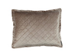 Lili Alessandra Chloe Champagne Velvet Standard Pillow