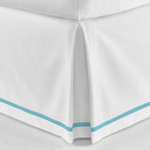 Peacock Alley Pique Tailored Bed Skirt - Aqua