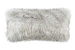 Lili Alessandra Silver Fur Large Rectangle Pillow