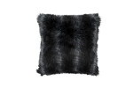 Lili Alessandra Black Fur Square Pillow