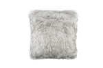 Lili Alessandra Silver Fur Square Pillow