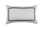 Lili Alessandra Caesar Large Rectangle Pillow - Ivory Silk