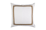 Lili Alessandra Caesar Square Pillow - Ivory Silk