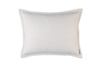 Lili Alessandra Laurie Diamond Quilted Standard Pillow - Ivory Basketweave