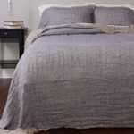 Amity Home Kent Linen Bedspread - French Blue/Natural