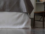Lili Alessandra Gia Tailored Bedskirt - Ivory Cotton & Silk