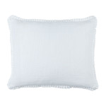 Lili Alessandra Battersea Luxe Euro Pillow - White Cotton